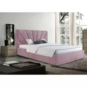 Image of Hamini Bed Small Double Plush Velvet Pink