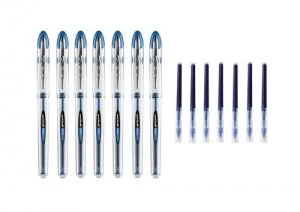 Image of Uniball Vision Elite UB200 Blue Pen and Refill PK7