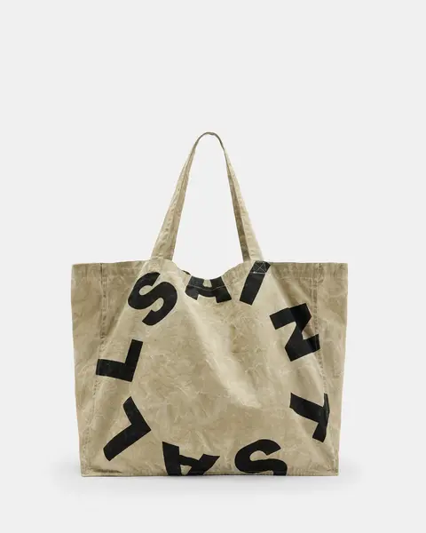 Image of AllSaints Large Tierra Logo Washed Tote Bag