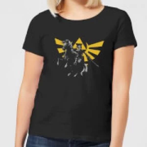 Image of Nintendo Legend Of Zelda Hyrule Link Womens T-Shirt - Black - S