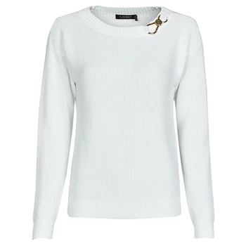 Image of Lauren Ralph Lauren YAMINAH-LONG SLEEVE-SWEATER womens Sweater in White - Sizes S,M,L,XL,XS