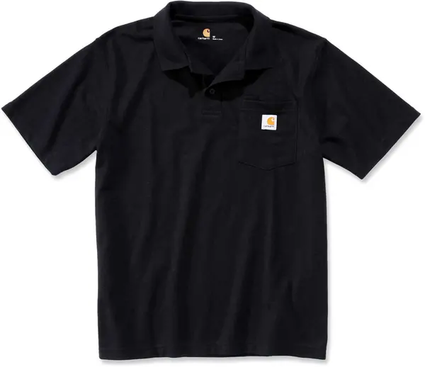 Image of Carhartt Contractors Work Pocket Polo Shirt, black, Size XS