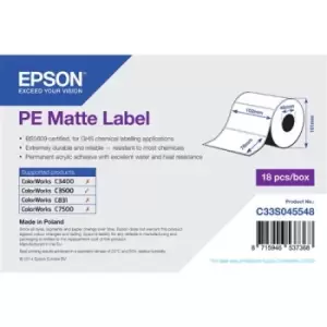 Image of Epson PE Matte Label - Die-cut Roll: 102mm x 76mm 365 labels