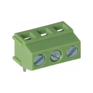 Image of TruConnect 211850 5.0mm 3 Way Low Profile 90deg Rising Clamp Terminal Block