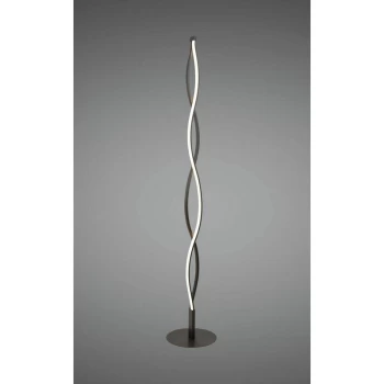Image of Sahara brown oxidized floor lamp 21W LED 2800K, 1470lm, Dimmable oxidized brown / arylic white