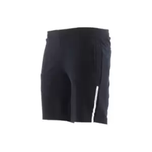 Image of Armani Exchange Deep Navy Silver Logo Bermuda Shorts