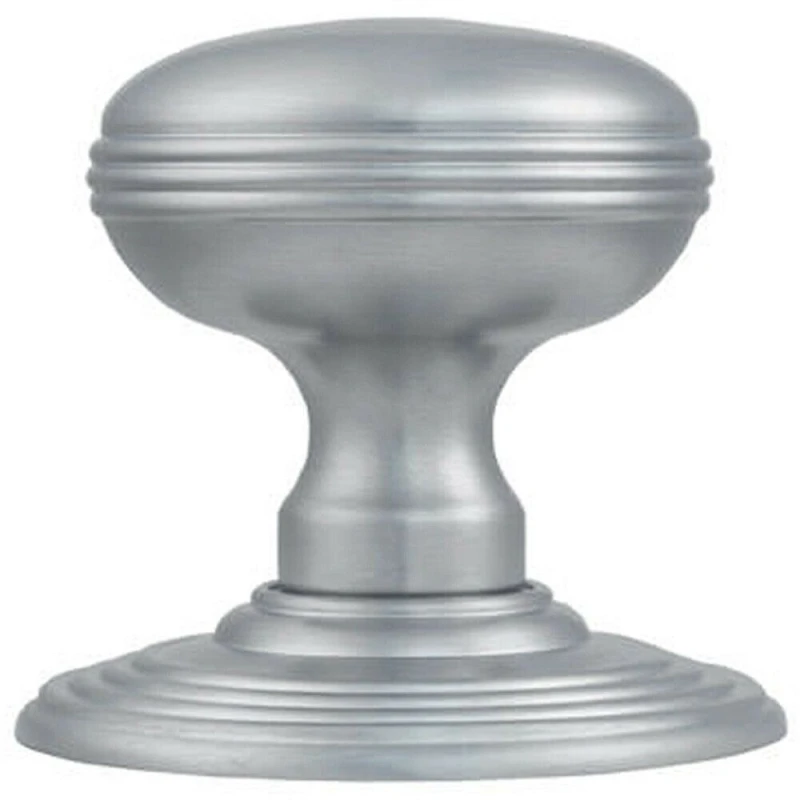 Image of Loops PAIR Textured Mortice Door Knob 70mm Diameter Concealed Rose Satin Chrome Multi unisex