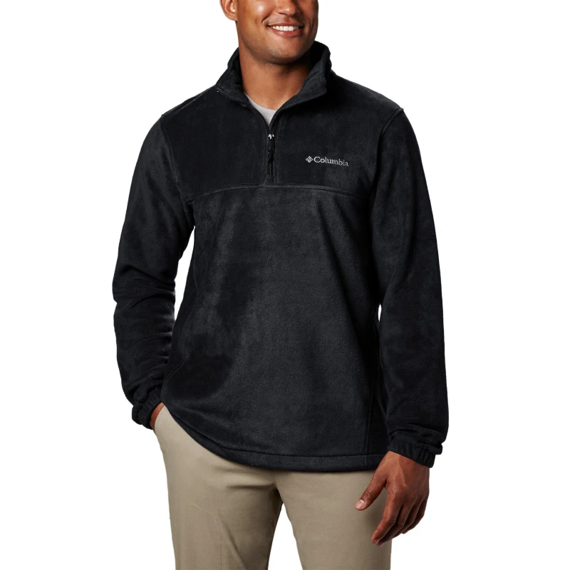 Image of Columbia Coiumbia Quarter-Zip Fleece Mens Black male Small