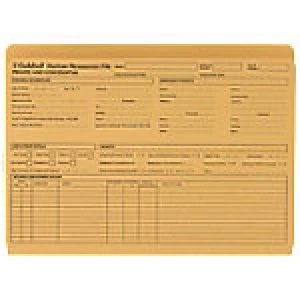 Image of ExaClair HR Files Pre-printed Yellow 21cm 50 Pieces