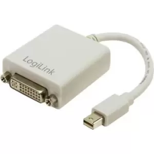 Image of LogiLink CV0037 DisplayPort / DVI Adapter [1x Mini DisplayPort plug - 1x DVI socket 29-pin] White 0.09 m