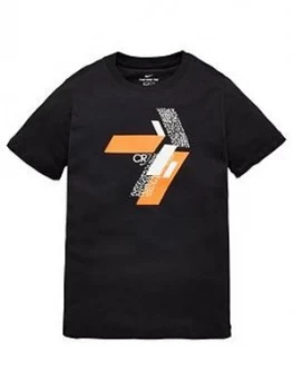 Image of Boys, Nike Youth CR7 Hook Short Sleeve T-Shirt - Black, Size L