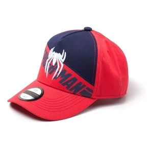 Image of Marvel Comics - Ps4 Embroidered Logo Print Unisex Pop-Lock Fitting Strap Cap - Red/Blue