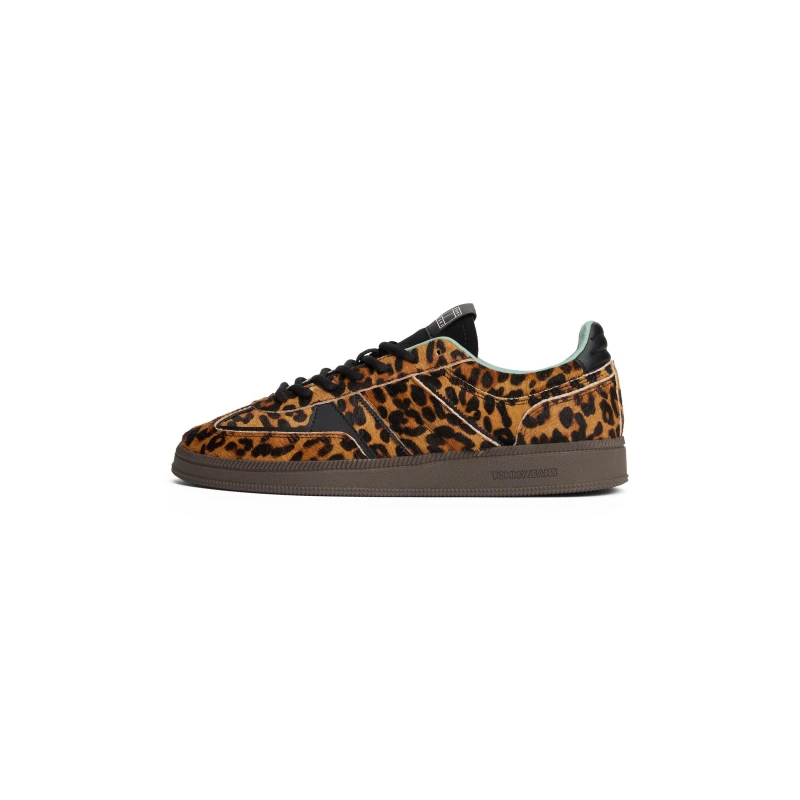 Image of Tommy Jeans Womens Greenwich Low-Top Trainers Leopard female 6 (39)