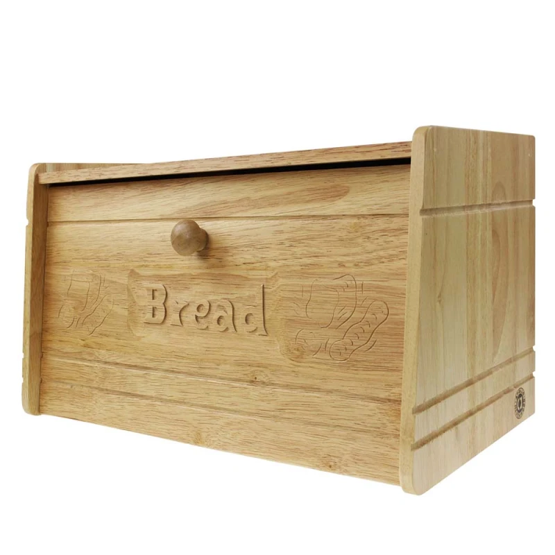 Image of Apollo Wooden Rubber Carved Bread Bin