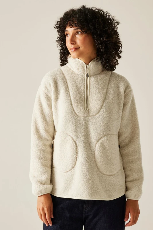Image of Womens half-zip fleece Regatta Frankie Borg Blanc Female 48