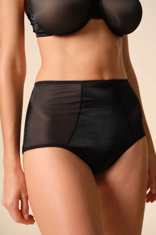 Image of Gossard Womens Glossies Deep Brief - Black Size: XL Black Female XL