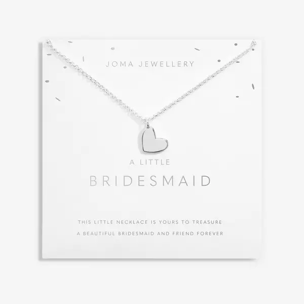 Image of Joma Jewellery A Little Bridesmaid Silver Plated 46cm + 5cm Necklace 6