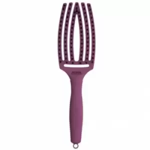 Image of Olivia Garden Fingerbrush Think Pink Hairbrush Purple