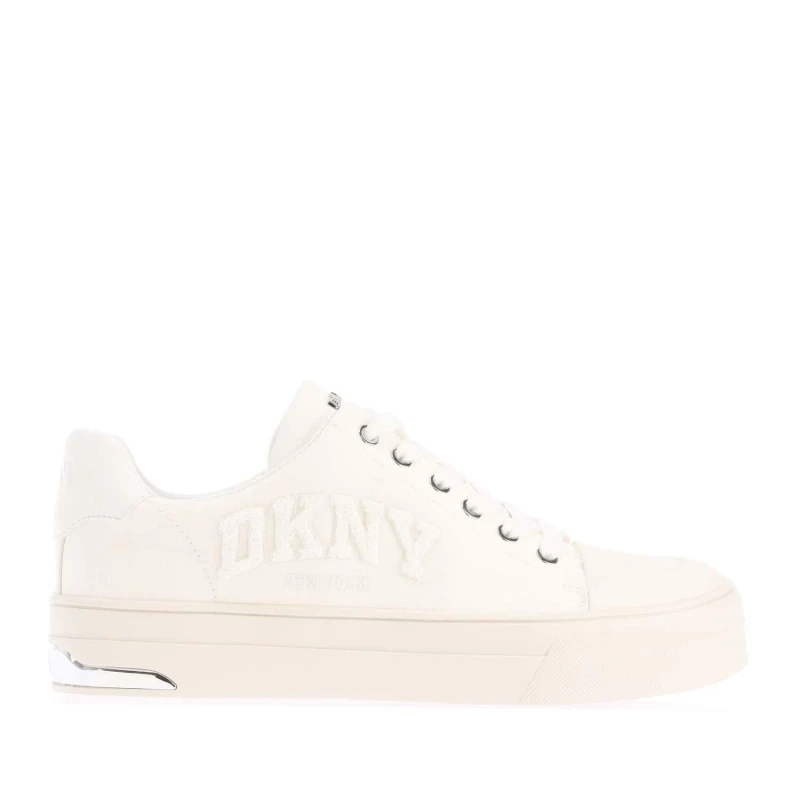 Image of DKNY York Varsity Lace Up Trainers White female UK 4