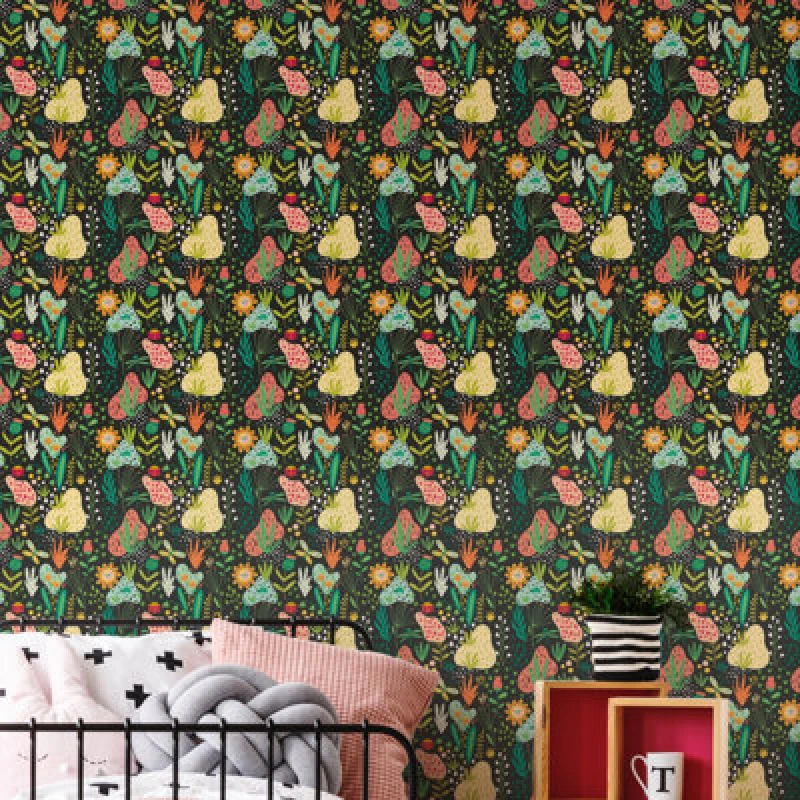 Image of Hoopla Walls Bug Garden Marmalade Twist 10M Wallpaper