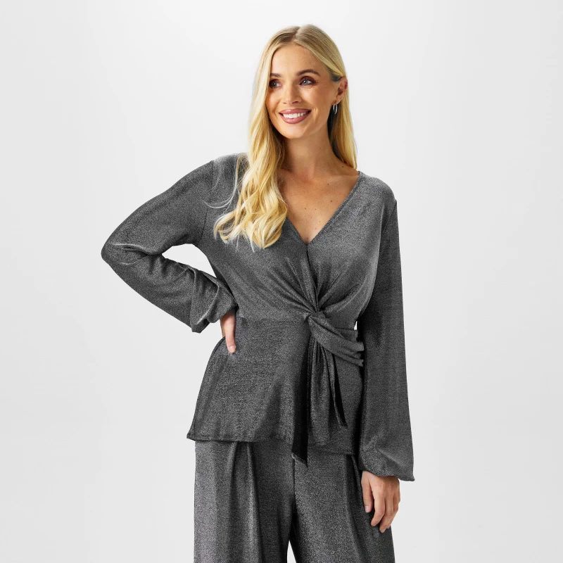 Image of Biba Biba Metallic Blouse - Silver Silver 8