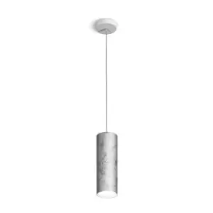 Image of Tube Slim Pendant Light - Vintage Silver Finish, 1x GX53