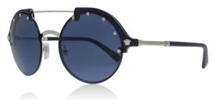Image of Versace VE4337 Sunglasses Silver/Blue 525180 53mm