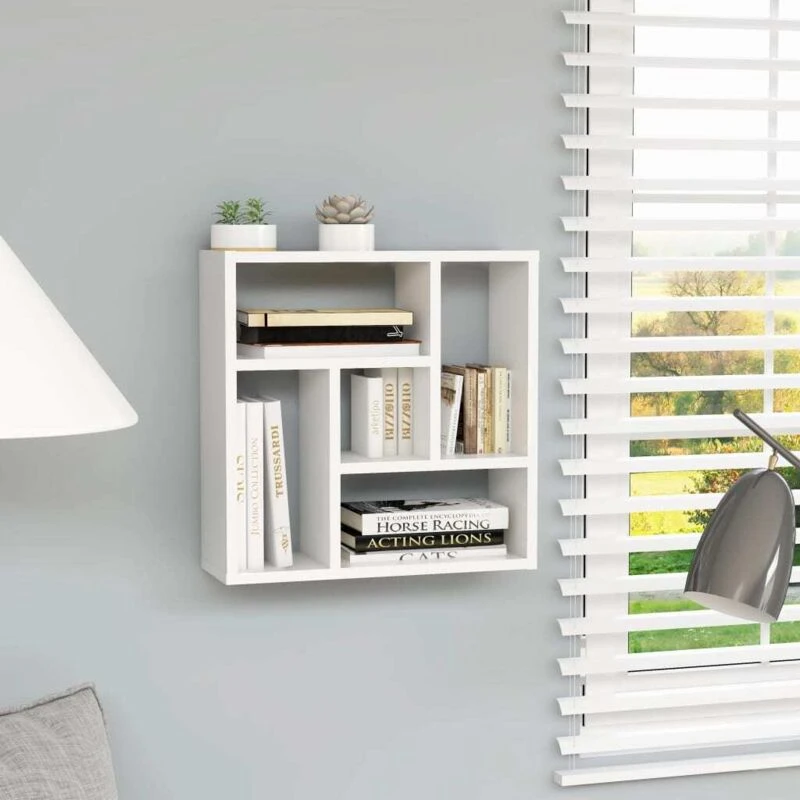 Image of VIDAXL Wall Shelf White 45.1x16x45.1cm Engineered Wood Vidaxl 8720286017425
