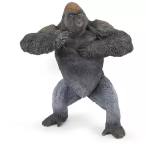 Image of PAPO Wild Animal Kingdom Mountain Gorilla Toy Figure, Three Years or Above, Grey (50243)