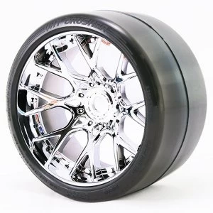 Image of Sweep Vht Crusher Slick Belted Tyre Silver 17Mm Whee 1/2 Offs