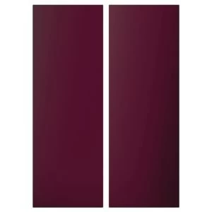 Image of Cooke Lewis Raffello High Gloss Aubergine Corner wall door W625mm Set of 2