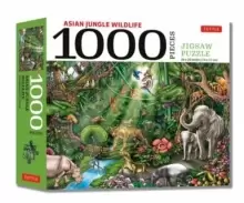 Image of Asian Rainforest Wildlife - 1000 Piece Jigsaw Puzzle : Finished Size 29 in X 20" (74 x 51 cm)