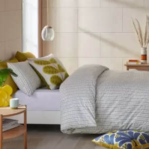 Image of Orla Kiely Tiny Stem Duvet Cover, Single, Light Cool Grey