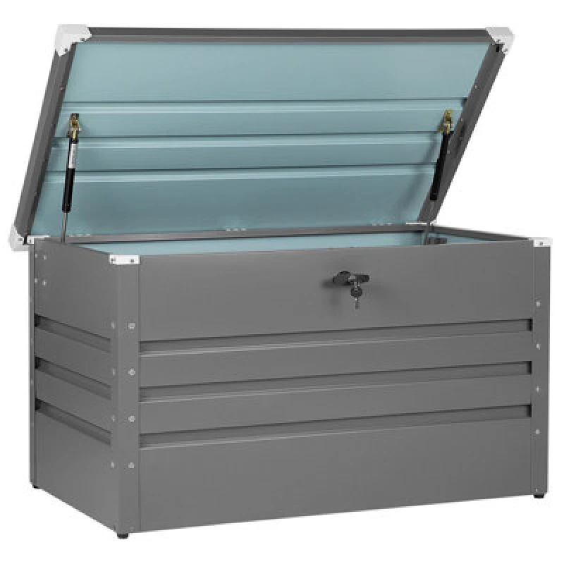 Image of Beliani Storage Box Cebrosa 100 Cm 62cm Grey