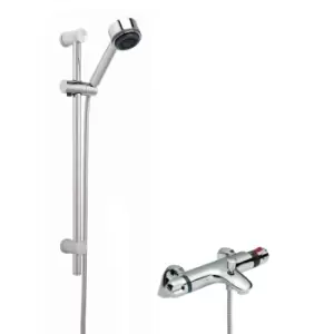 Image of Nuie Thermostatic Bath Shower Mixer & Kit Chrome
