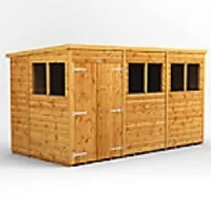 Image of Power Garden Shed 126PPDD Golden Brown 12x6