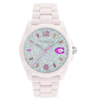 Image of Coach 14503939 Womens Greyson Ceramic Case Glitter Dial Watch
