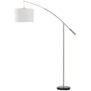 Image of Netlighting Nadina 1 Light Floor Lamp Satin Nickel, E27