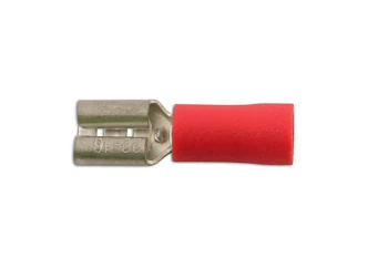 Image of Red Female Push-On 6.3mm Pk 100 Connect 30132