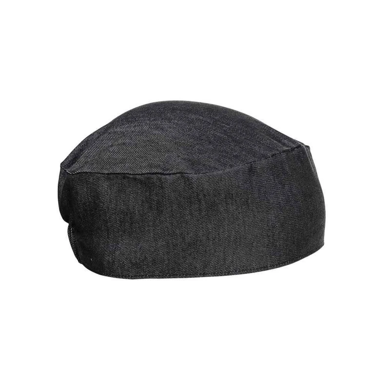 Image of Premier Womens Denim Chef Skull Cap in True Black True Black Female One Size