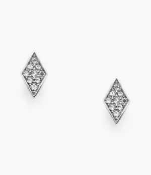 Image of Fossil Women Diamond Stainless Steel Studs