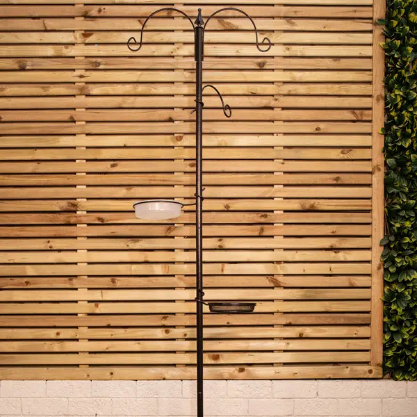 Image of 1.9m Hammertone Metal Wild Bird Garden Feeding Station