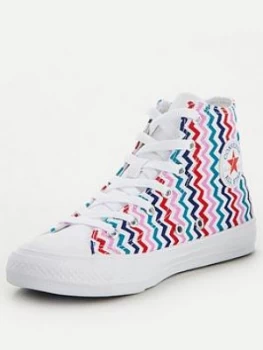 Image of Converse Chuck Taylor All Star Hi Vltg Childrens Trainers - Red Blue