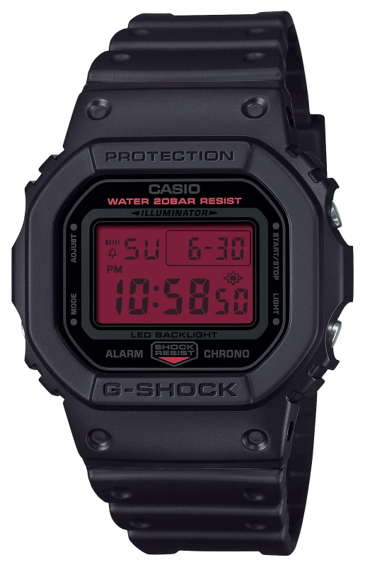 Image of Casio DW-5600BBR-1ER G-Shock 5600 Series (42.8mm) Red Watch