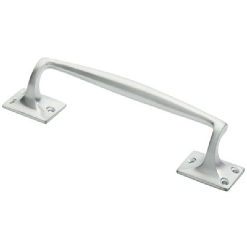 Image of Loops One Piece Door Pull Handle 250mm Length 54mm Projection Satin Chrome Multi unisex