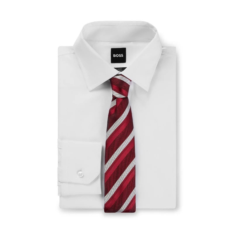 Image of Boss Mens 7.5cm Tie Dark Red male One Size