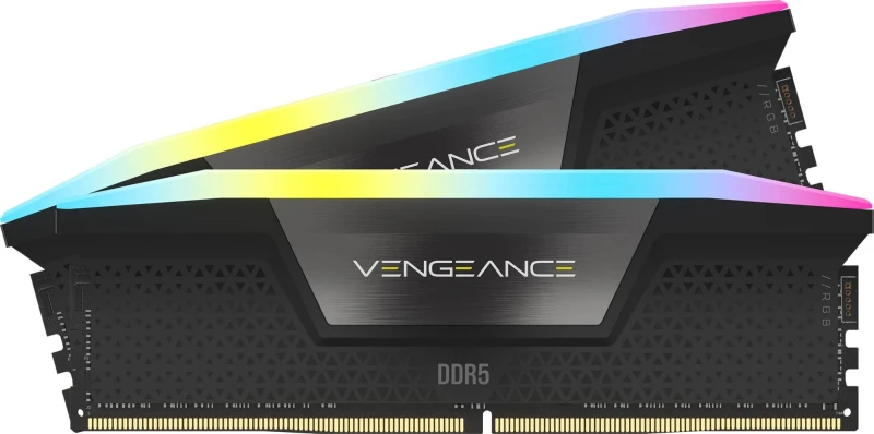 Image of Corsair Vengeance RGB CMH16GX5M2B5200C40. Component for: PC Internal memory: 16GB Memory layout (modules x size): 2 x 8GB Internal memory ty