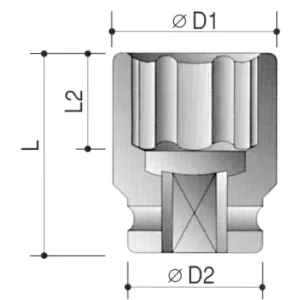 Image of 9MM Impact Socket 1/2" Sq Dr