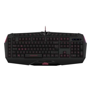 Image of Speedlink Accusor Advanced Full Size Membrane Gaming Keyboard with 3-Colour LED Backlighting and Internal Profile Memory (UK...