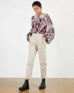 Image of Tapered Trouser With Top Stitch Detail